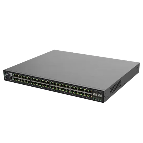 SW-615-48P-F | 48 PoE+ | 4 (10G) SFP+ Ports – 1Gb L2/L3 Managed Switch